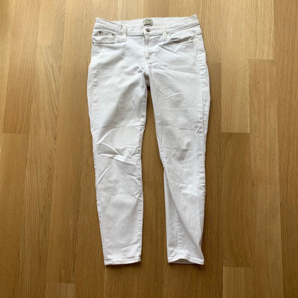 White j crew tooth pick jeans